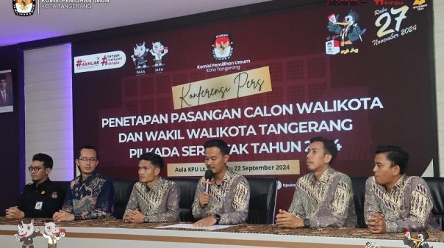 KPU Kota Tangerang Tetapkan Tiga Pasangan Calon Pada Pilkada