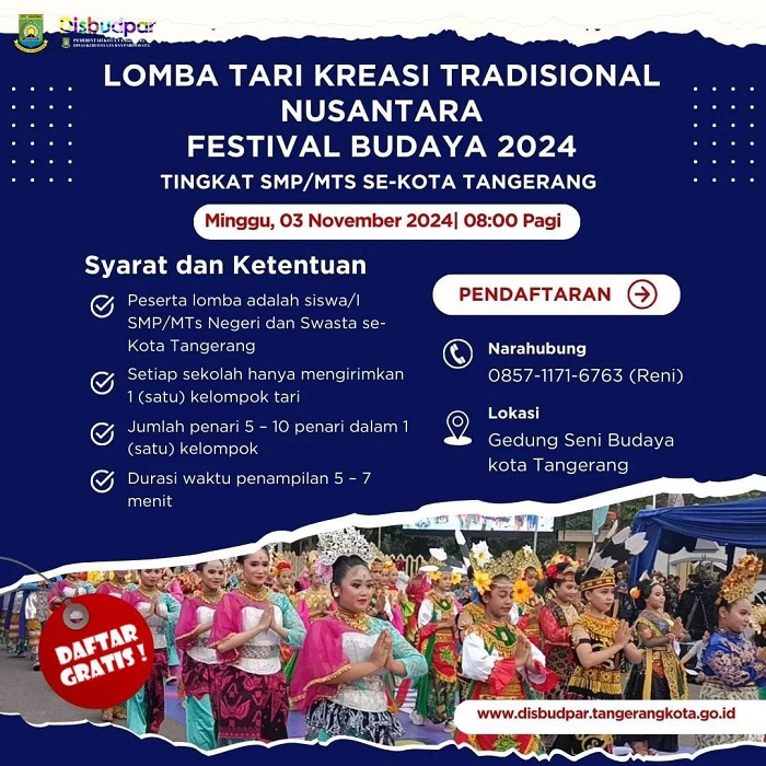 Disbudpar Kota Tangerang Akan Gelar Festival Budaya Nusantara 2024