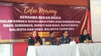 KPU Kabupaten Tangerang Ajak Wartawan Dukung Sosialisasi Pilkada 2024 Melalui Coffee Morning