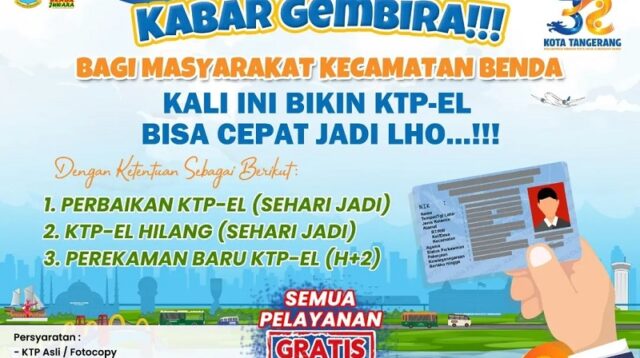 Pemkot Tangerang Uji Coba KTP-el Sehari Jadi di Kecamatan Benda