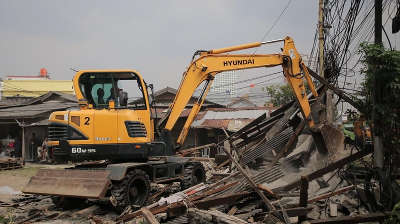 Pemkot Tangerang Bongkar Bekas Pasar Pisang Babakan