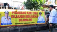 Tindak Tegas, Pilar Tertibkan PKL di Bawah Flyover dan Trotoar Pasar Ciputat