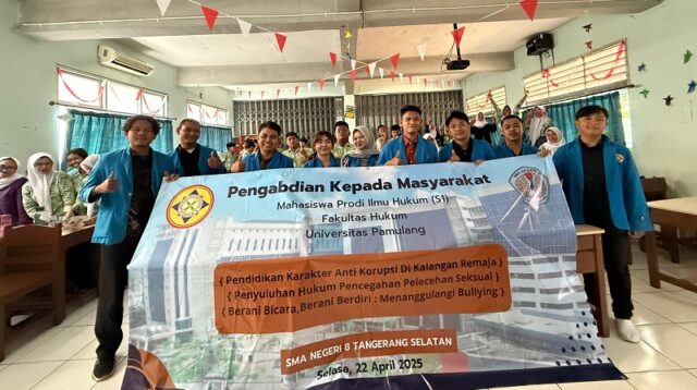 Mahasiswa Universitas Pamulang Laksanakan PKM Pencegahan Pelecehan Seksual di SMA Negeri 8 Tangsel