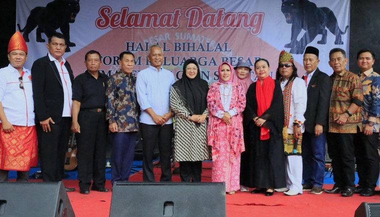 Wabup Intan Ajak Kolaborasi Pembangunan Saat Halal Bihalal FKBSS