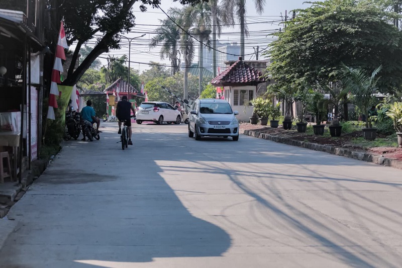 Jalan Magnolia di Serpong Utara Rampung Diperbaiki
