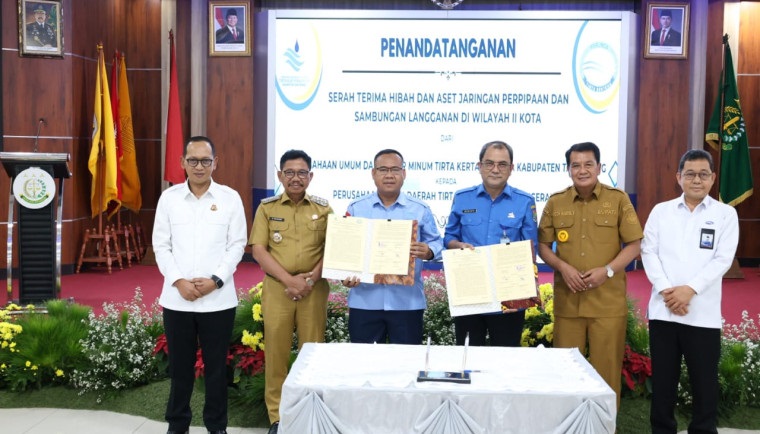 Bupati dan Walikota Tangerang Teken Pembaharuan Perjanjian Hibah Aset Antar Perumdam