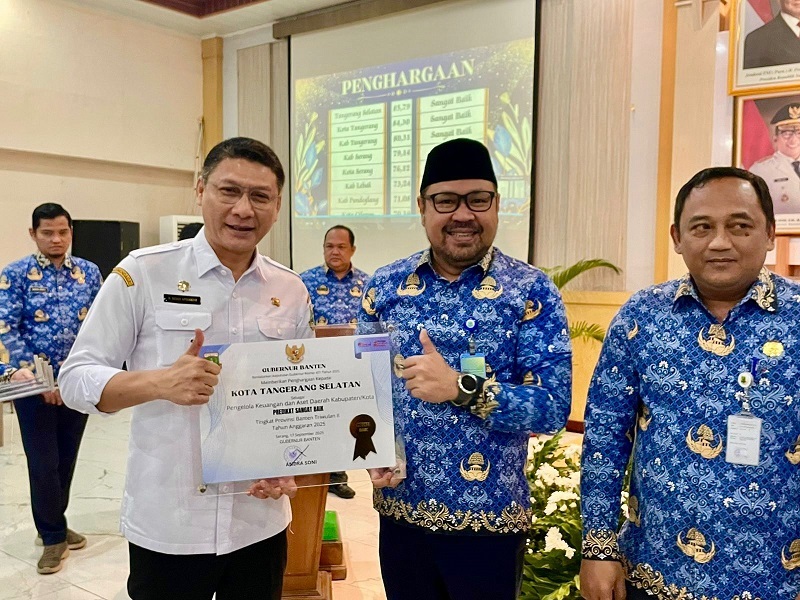 Pemkot Tangsel Raih Penghargaan Pengelolaan Keuangan dan Aset