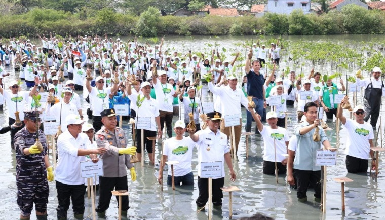 BUPATI DAMPINGI WAPRES Bupati Tangerang Dampingi Wapres Gibran Tanam Mangrove di Ketapang