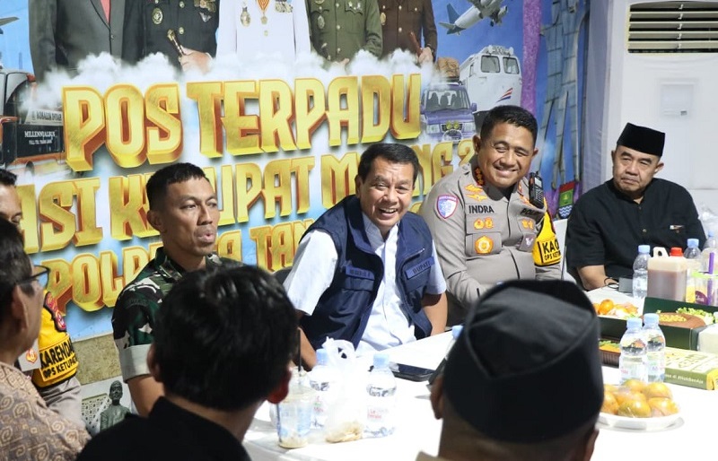 Bupati Tangerang Pantau Malam Takbiran, Bersama Forkopimda