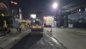 Jelang Mudik, Jalan Imam Bonjol Diperbaiki