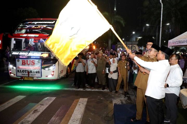 Asrama Haji Cipondoh Mulai Beroperasi, Jemaah Banten Kloter 1 Diberangkatkan