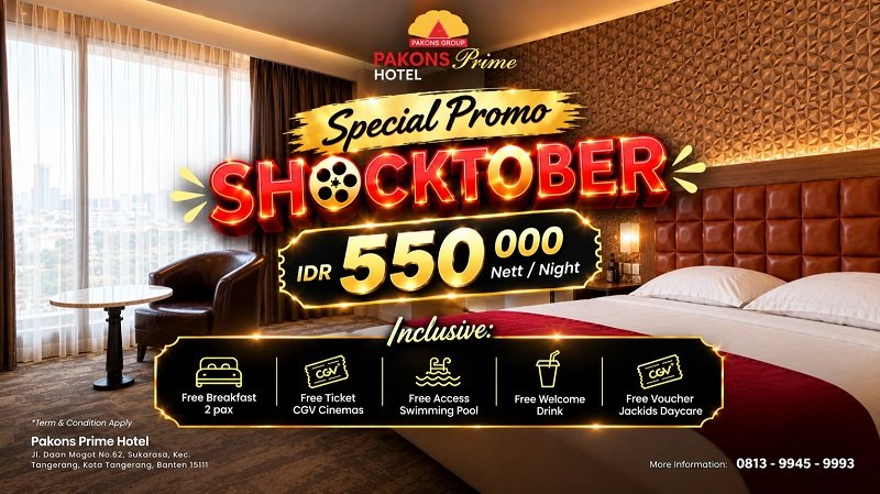 Pakons Prime Hotel Tawarkan Promo Kamar dan Paket Halloween