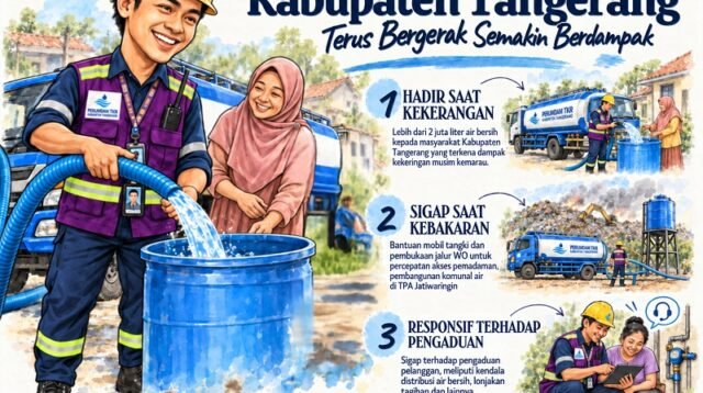 PERUMDAM TKR Kabupaten Tangerang Salurkan Lebih dari Satu Juta Liter Air Bersih